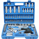 94 dalių 1/4", 1/2" galvučių ir antglių rinkinys BAUG