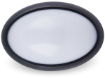 Lubinis &scaron;viestuvas 12W LED pavir&scaron;inis &scaron;viestuvas V-TAC, ovalo formos, juodas, IP65, 3000K (&scaron;iltai balta)