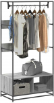 Drabužių spinta, pilka ąžuolo, 90x50x180cm, apdirbta mediena
