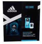 Adidas &bdquo;Ice Dive&ldquo; rinkinys tualetiniam vandeniui (50 ml) + du&scaron;o želė (250 ml)