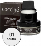 Bespalvis lygios odos maitinantis ir spalvą atnaujinantis batų kremas &ndash; Coccine Kreminis Elegance, neutralus, 50 ml