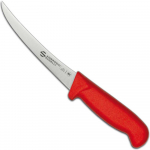 Ambrogio Sanelli Lenktas i&scaron;kaulinėjimo peilis SUPRA COLORE HACCP 130/ 290 mm - raudonas