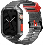 Skinarma apyrankė+Dėklas Saido 2in1 Apple Watch 45/44mm smoke