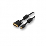 Vaizdo kabelis DVI (18+1) M &ndash; HDMI M, 2m, paauksuotos jungtys, juodas, logotipas