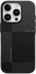 Rock Ultra Thin Aramid Fiber Kevlar 600D dėklas skirtas Apple iPhone 16 Pro juodos spalvos