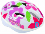 Vaiki&scaron;kas dviratininko &scaron;almas Volare Deluxe Baltas Flowers - 51-55 cm 85794 (936) (Atnaujinta)