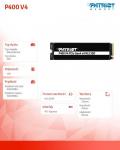 SSD diskas Patriot P400 V4 M.2 PCI-Ex4 NVMe 1000GB 6GB/s (P400VP1TBM28H)