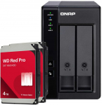 Serveris QNAP TR-002 8TB WD Raudona Pro HDD NAS-Bundle NAS-Erweiterungsgeh&auml;use inkl. 2x 4TB WD Raudona Pro HDD 3.5 col. SATA