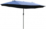 Outsunny Dvigubas sodo skėtis - mėlynas ovalus 460 x 270 x 240 cm