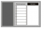 WEEKLY PLANNER užra&scaron;ų lenta, 3 in 1, 60x40 cm, ZELLER
