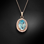 Diamond Sky Jewelry Kaklo papuo&scaron;alas moterims DiamondSky "Solar Illusion (Sidabrinis Night)" su Swarovski kristalais