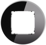 Karlik Elektrotechnik Karlik Vieno rėmo Karlik Icon 12-12-IRSO-1 universalus apvalus stiklo efektas juodas matinis