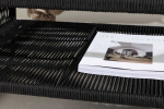 Venture Design Poilsio komplektas, Utah, Stalas: 41x100x60 cm Kėdė: 76x77x67 cm Sofa: 76x77x127 cm, Juoda