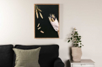 Venture Design Plakatas, gėlės ant stalo, 21x30 cm, Juoda