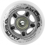 PU 76x24 82A Baltas (4 vnt) + ABEC-7 (8 vnt) NILS EXTREME RINKINYS