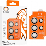 Grūdintas stiklas Tel Protect Titanium Lens 99% AR skirtas Samsung Galaxy S24 Ultra skaidrus (objektyvui 5 vnt)