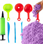 Lean Toys Kinetinis smėlis su formomis 3kg purpurinis