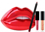 Set Huda Beauty: Huda Beauty, Matte, Liquid Lipstick, 1.9 ml *Miniature + Huda Beauty, Lip Liner, 1.2 g + Lip Strobe, Liquid Lip