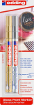 Edding Glossy Oil Marker e-780 EDDING, 0,8 mm, 2 vnt., lizdinė plok&scaron;telė, įvairios spalvos