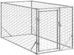 Lauko &scaron;unų voljeras su durelėmis, 2x1x1 m, cinkuotas plienas