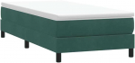 Box Spring Lova be čiužinio Tamsiai žalia 80x210 cm aksomas
