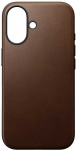 Nomad modernus odinis dėklas, rudas &ndash; iPhone 16