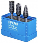 3-jų dalių HM frezų rinkinys PFERD 1414 ALLROUND HC-FEP 12mm