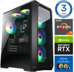 Stacionarus kompiuteris INTOP AQUA Ryzen 7 7700X 32GB DDR5 2TB SSD M.2 NVME RTX5060Ti 16GB no-OS (RW44803NS)