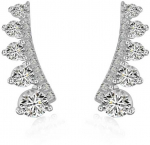 Sidabriniai auskarai su cirkoniais Brasco 59711
