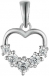 Sidabrinis pakabukas su cirkoniais "&Scaron;irdelė" Brasco 60257