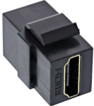 Adapteris AV InLine&reg; HDMI Keystone Snap-In modulis, 4K/60Hz, HDMI AF/AF juoda