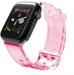 Dėklas Hurtel Silikoninė apyrankė Bracelet Bracelet Strap Light for Apple Watch 42 / 44 mm - raudonos spalvos