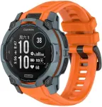 4Wrist Silicone strap for Garmin Instinct 3 Solar and Instinct 3 AMOLED 50 mm - Oranžinis