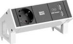 Bachmann BACHMANN STALAS 2 1xCEE7/3 USB Įrenginys, Strom 0,2m GST18 RAL9010