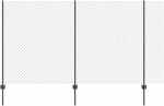 Tvora su stulpais Pilka 1,4 x 10 m Plienas ir PVC