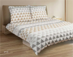 Patalynės komplektas Matex Patalynė satynowa 160x200 04A Premium balta pilka juoda smėlio sp. mix tr&oacute;jkąty