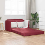 Sofa lova Vyno raudona 124 x 71 x 78 cm Dirbtinė Oda