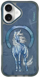 Dėklas Nimmy Magnetic Fantasy Animal MagSafe skirtas Apple iPhone 16 mėlynos spalvos