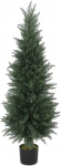 HOMCOM Dirbtinis kiparisas didelis 120 cm, dirbtinis augalas vazone, atsparus UV spinduliams, tikrovi&scaron;kai atrodantis, dekoracija svetainei, miegamajam, biurui, balkonui