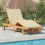 Saulės gultas 2 pcs Smėlio 200 x 67 x 84 cm