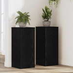 Augalų stovas 2 pcs Juodas ąžuolas 30 x 30 x 70 cm
