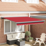 I&scaron;traukiama markizė Raudona 300 x 250 cm Audinys ir metalas