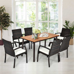 Promotions Lauko valgomojo stalas, masyvi akacijos mediena, 139,7x75x76,2 cm