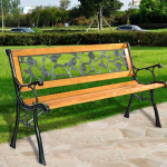 Lauko baldų komplektas Promotions Sodo suoliukas, 125.7x52.1x73.7 cm, Juodos natūralios spalvos