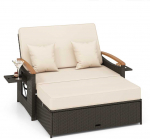 Promotions Lauko dienos lovos komplektas, 78.7-120.7x167.6x35.6-91.4 cm, Smėlio spalvos