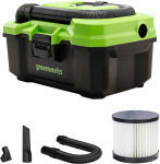 Sauso-drėgno valymo siurblys Greenworks G24WDV; 24 V (be akumuliatoriaus ir pakrovėjo)