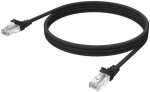 Vision RJ45 (m) zu RJ45 (m) - STP geschirmtes Twisted-Pair-Kabelis - CAT 6a - 10 Gbps - 24 AWG - mit Knickschutz - 1 m - juodas