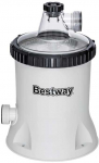 Bestway 5,678 l &bdquo;Polysphere&ldquo; antžeminis baseino filtro siurblys, filtro siurblio kasetė, juoda, balta, ABS, PVC, polietileno tereftalatas (PET), polipropilenas (PP), guma, antžeminis baseinas, apvalus, 5,687 l