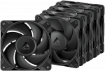 ARCTIC P12 PRO PWM PST korpuso ventiliatoriai x5, 4-pin, 120mm, juodi