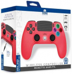 Trade Invaders Belaidis valdiklis, skirtas PS4 su 3,5 mm lizdo lizdu &ndash; LED &ndash; raudona